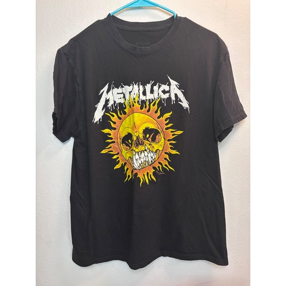 Metallica Other - Metallica Pushead Sun Skull Graphic T-Shirt Mens Short Sleeve Rock Band Tee